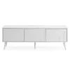 Meuble Tv Telmo 3 portes couleur Blanc 130 cm