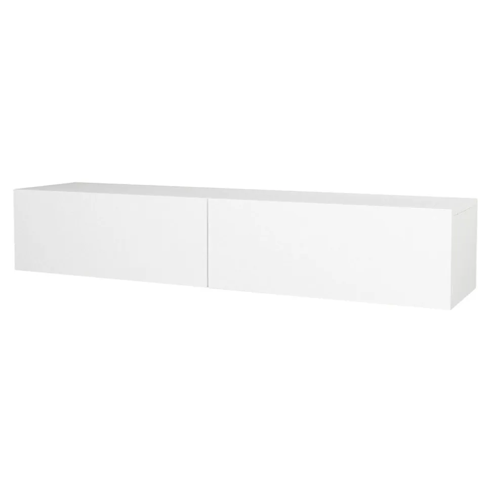 Meuble TV Toivakka 135 x 31 x 25 cm blanc en.casa