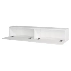 Meuble TV Toivakka 135 x 31 x 25 cm blanc en.casa
