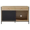 Meuble TV Tysnes 120 x 40 x 75 cm effet chêne noir en.casa