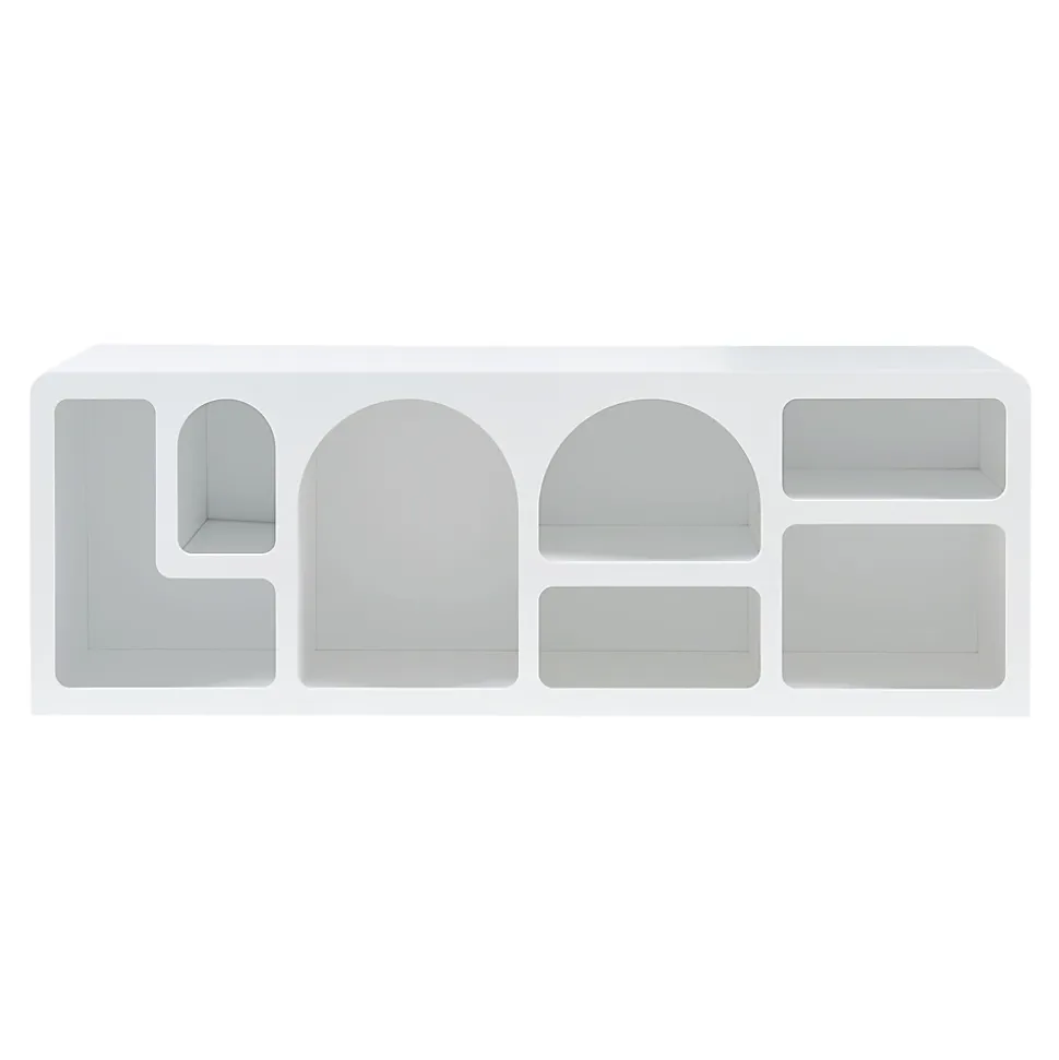 Meuble TV Vaagaa 140 x 40 x 48 cm blanc en.casa