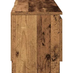 Meuble TV vieux bois 102x30x36 cm bois d ingénierie