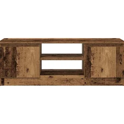 Meuble TV vieux bois 102x30x36 cm bois d ingénierie