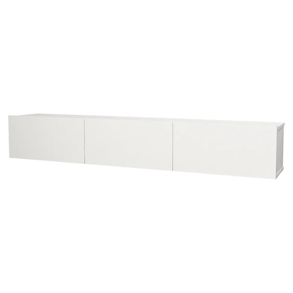 Meuble TV Vihti 180 x 31 x 29,5 cm blanc en.casa