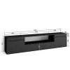 Meuble TV 200x35x45cm couleur noir