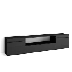 Meuble TV 200x35x45cm couleur noir