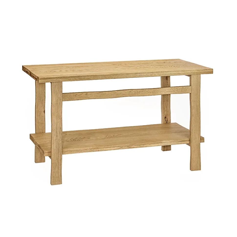 Meuble vasque en chêne massif vieilli l.140 x H.78 x P.50 cm, Homesight Taby