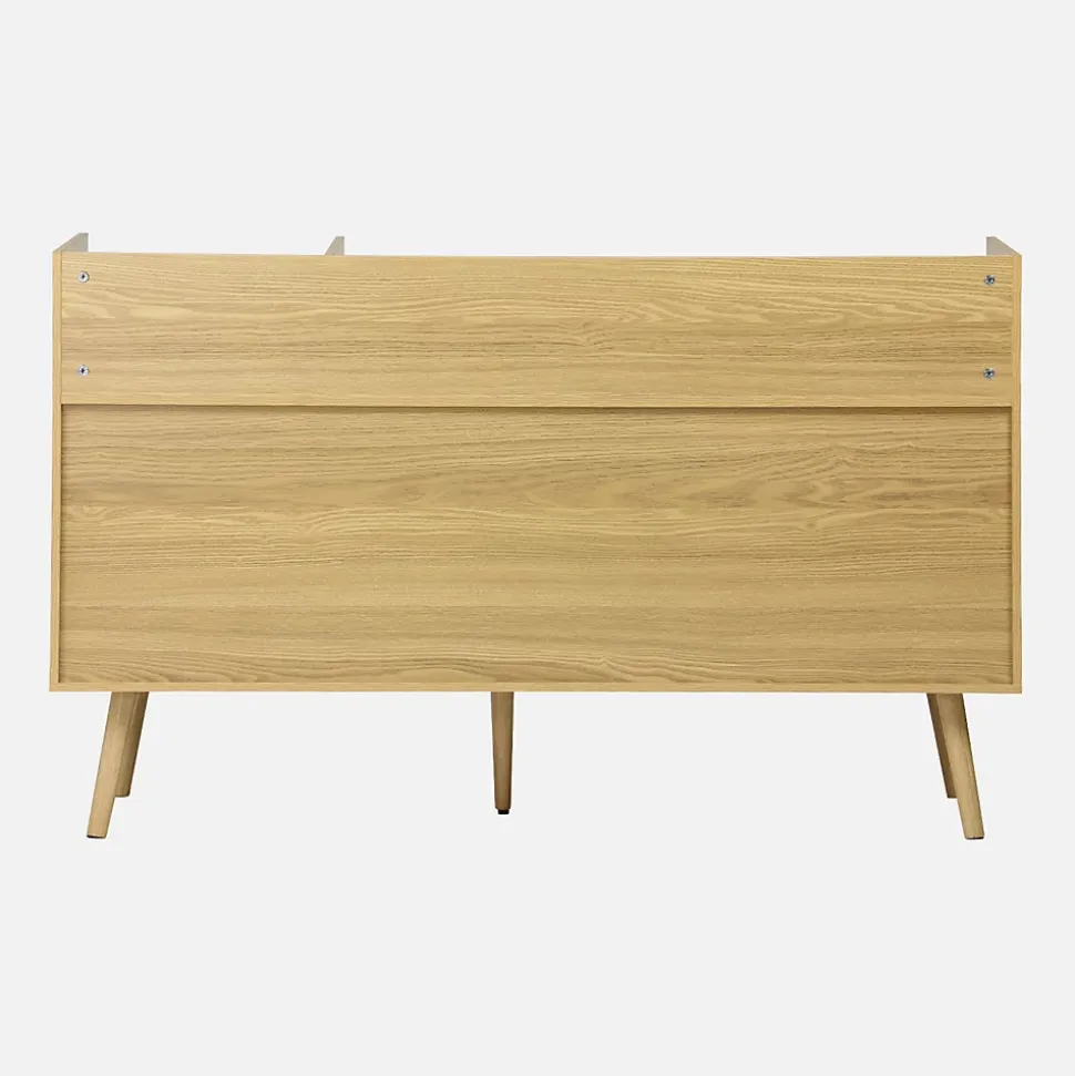 Meuble vinyle vintage décor bois. Dune. L 130 x P 50 x H 80 cm