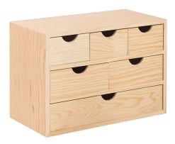 Mini bloc en bois avec six tiroirs 28x40x20cm