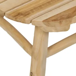 Mini tabouret - Porte plante D.30 en bois de teck naturel - OLIVIA