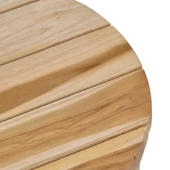 Mini tabouret - Porte plante D.30 en bois de teck naturel - OLIVIA