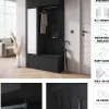 Minio go for it, Armoire TOKAT en noir / panneaux noirs