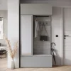Minio go for it, Armoire TOKAT couleur gris Pallad / panneaux gris