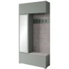 Minio go for it, Armoire TOKAT couleur vert brumeux / panneaux gris