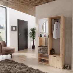 Minio go for it, Ensemble vestiaire MILO 100 cm, Chêne Artisan