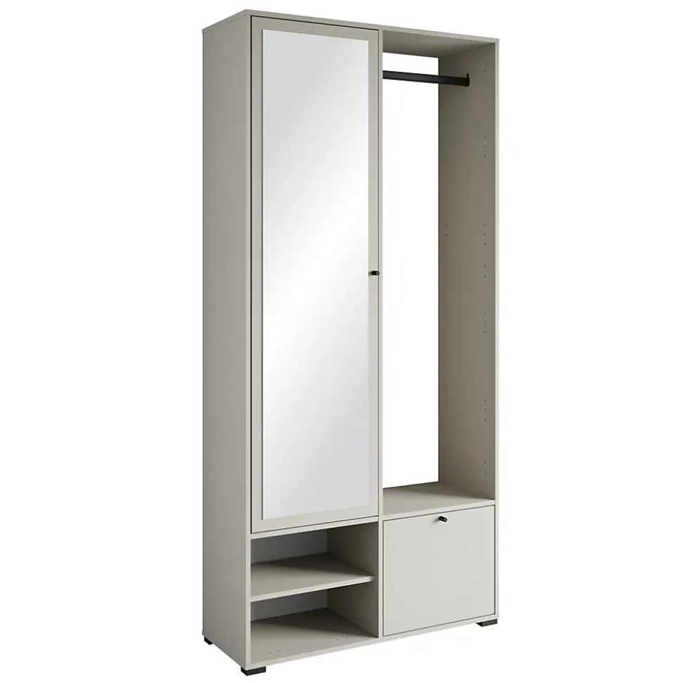 Minio go for it, Ensemble vestiaire DAFNI avec miroir 90x190x33, beige cachemire