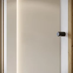 Minio go for it, Ensemble vestiaire DAFNI avec miroir 90x190x33, chêne Artisan/blanc