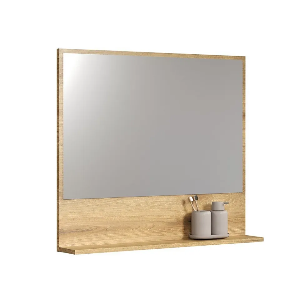 Miroir mural avec 1 tablette L80 cm - PUREBLISS