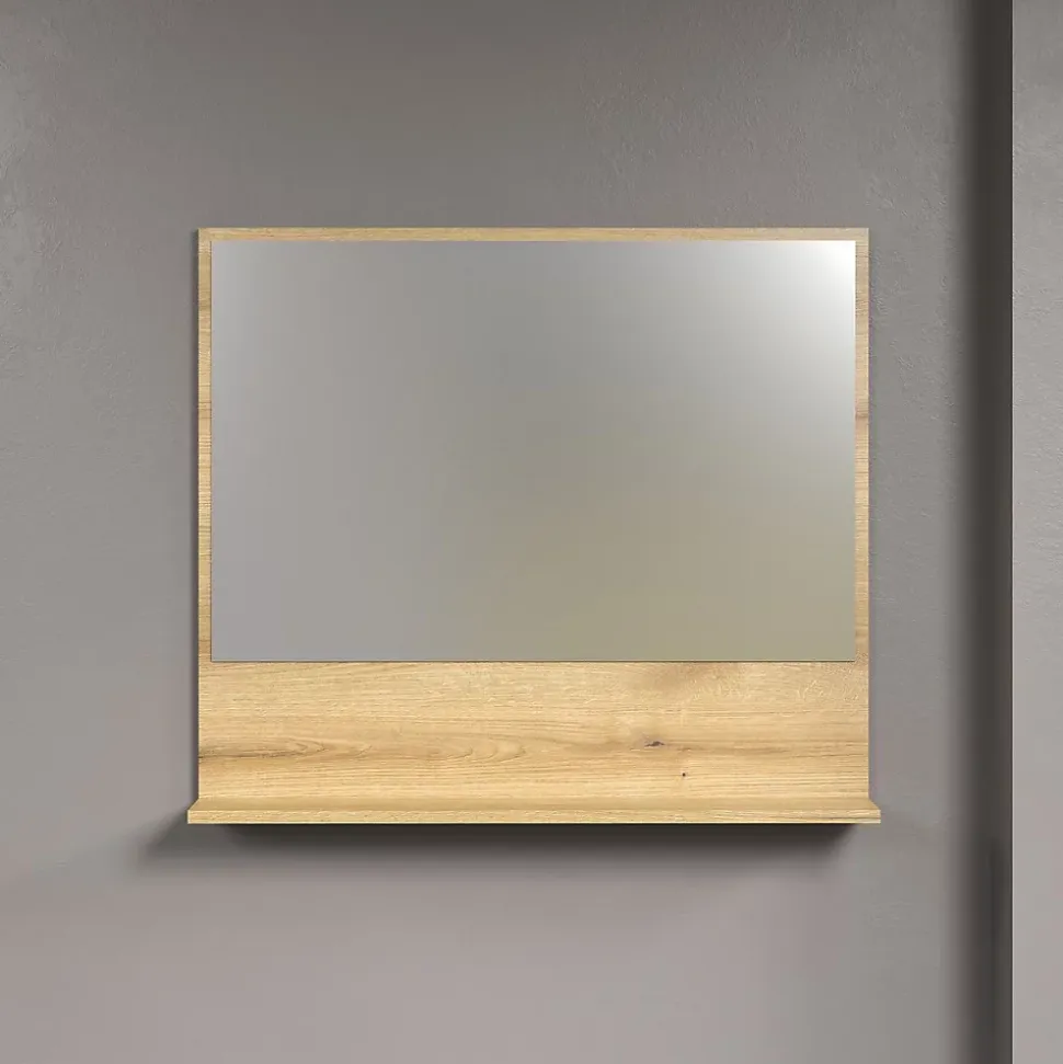 Miroir mural avec 1 tablette L80 cm - PUREBLISS