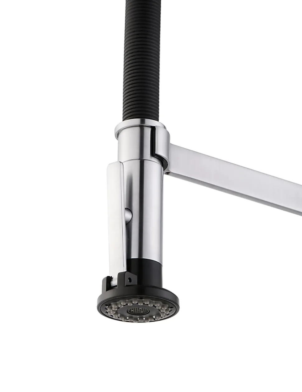 Mitigeur de cuisine avec douchette argent et noir GoodHome Kamut