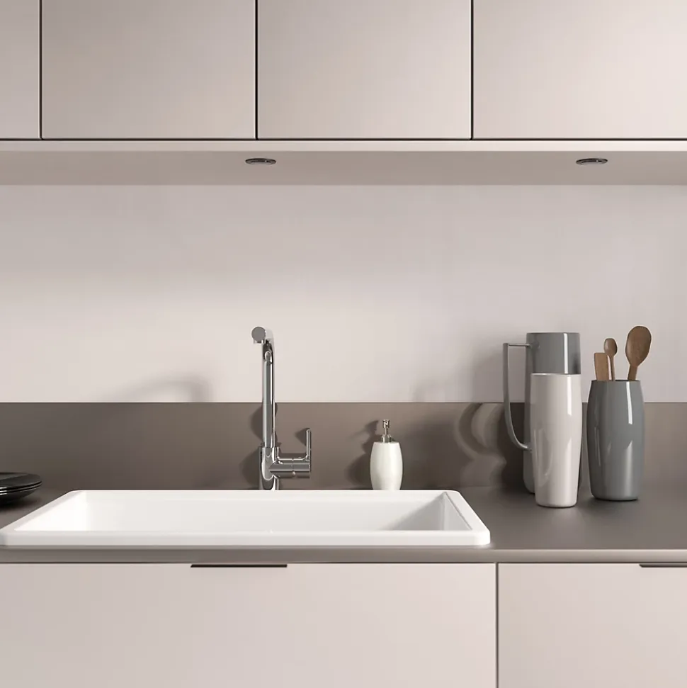 Mitigeur de cuisine chromé avec douchette Kramer Groupe Nook