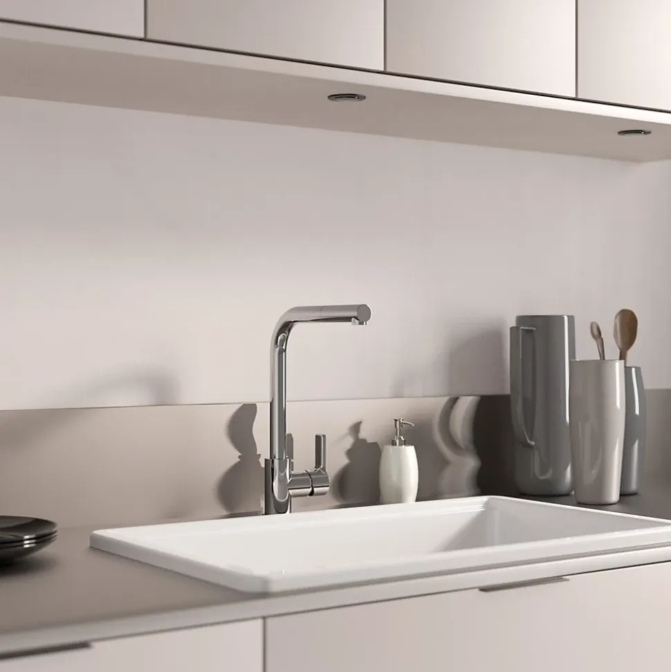 Mitigeur de cuisine chromé avec douchette Kramer Groupe Nook