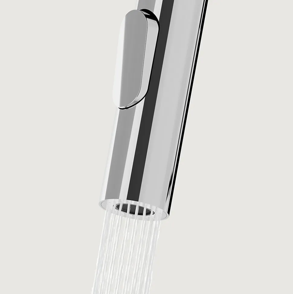 Mitigeur de cuisine chromé avec douchette GoodHome Zatar