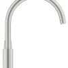 Mitigeur de cuisine Grohe Quickfix Cumbria inox brossé