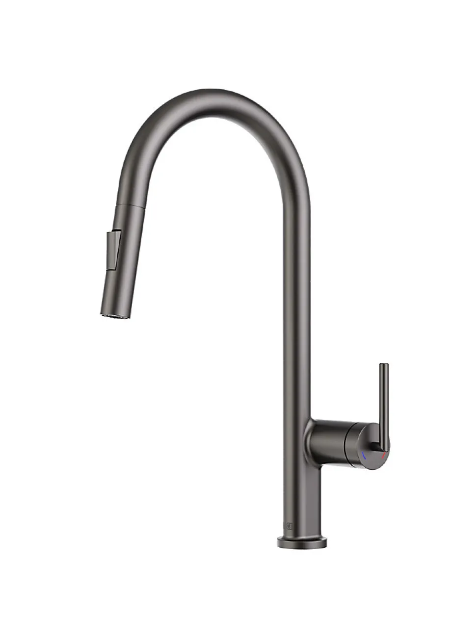Mitigeur de cuisine gun métal avec douchette Essebagno Iconic