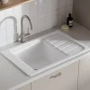 Mitigeur de cuisine nickel brossé, GoodHome Katiki