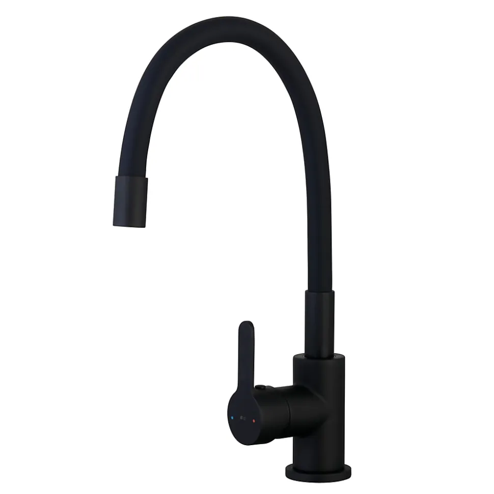 Mitigeur de cuisine noir mat mémoire de forme Essebagno Memory