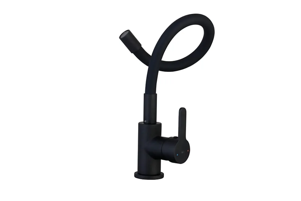 Mitigeur de cuisine noir mat mémoire de forme Essebagno Memory