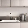 Mitigeur de cuisine noir mat avec douchette Kramer Groupe Nook