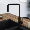 Mitigeur de cuisine noir mat GoodHome Kamut