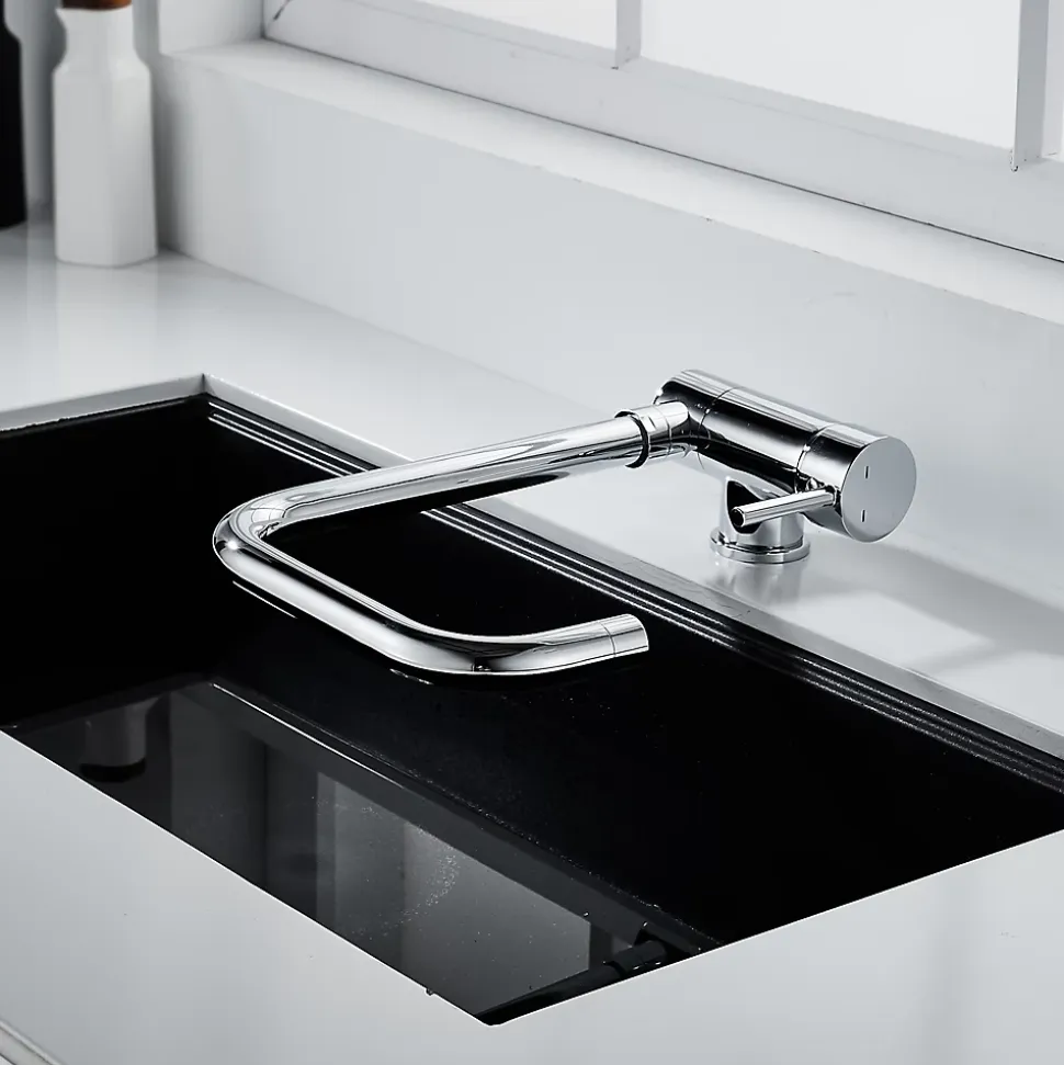 Mitigeur de cuisine rabattable chromé GoodHome Deltana