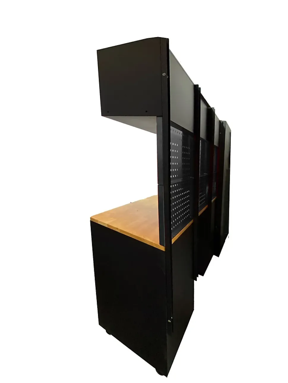 Mobilier d'atelier Fisher Darex en acier noir l.259 x H.183 x P.45.8 cm