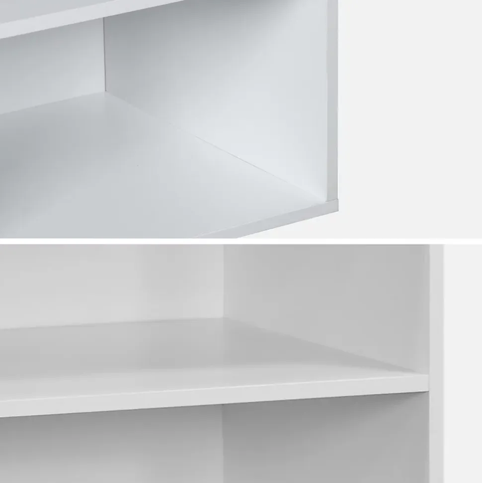 Module dressing avec 5 étagères. blanc. panneaux stratifiés