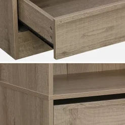 Module dressing avec 5 tiroirs et 2 étagères. naturel. panneaux stratifiés