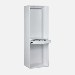 Module dressing avec penderie et porte-pantalons. blanc. panneaux stratifiés