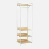 Module dressing blanc avec 1 penderie et 3 étagères. L 60 x P 48 x H 190 cm