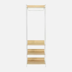 Module dressing blanc avec 1 penderie et 3 étagères. L 60 x P 48 x H 190 cm