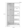 Module dressing noir avec 1 penderie. 6 étagères et 1 porte. L 100 x P 48 x H 190 cm