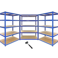Monster Racking - 3 Rayonnages T-Rax Bleus 120cm x 60cm x 180cm
