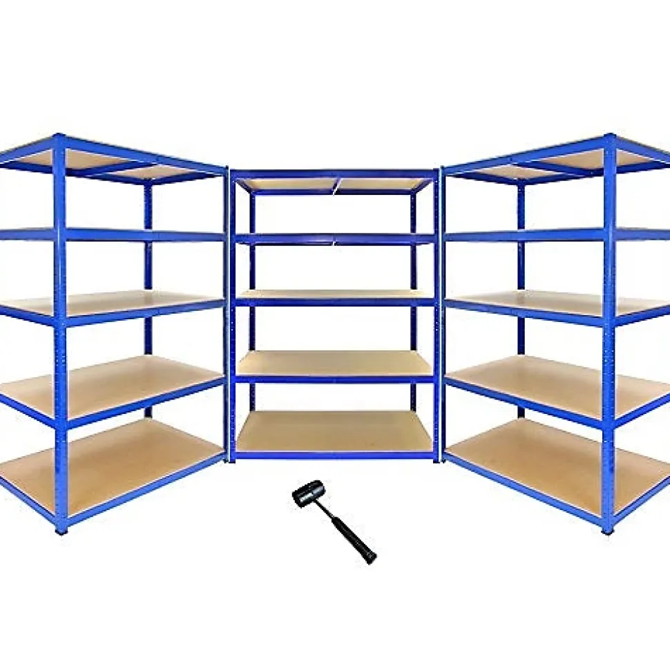 Monster Racking - 3 Rayonnages T-Rax Bleus 120cm x 60cm x 180cm