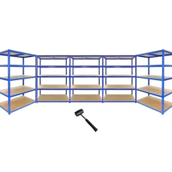 Monster Racking - 5 Rayonnages T-Rax Bleus 120cm x 60cm x 180cm
