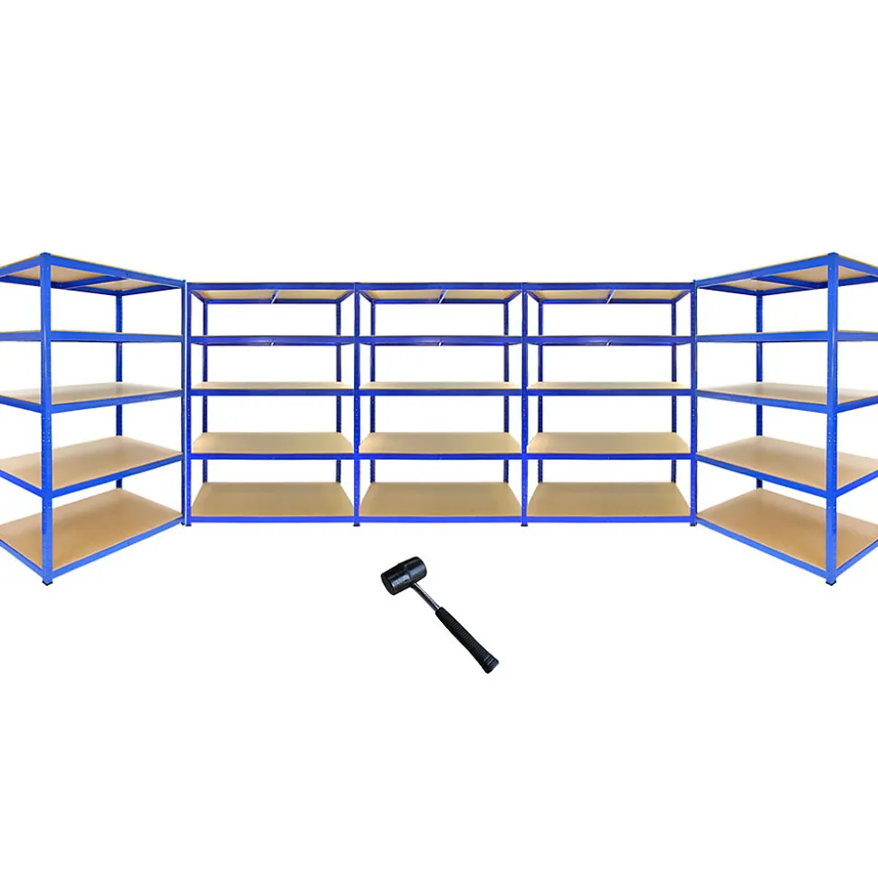 Monster Racking - 5 Rayonnages T-Rax Bleus 120cm x 60cm x 180cm
