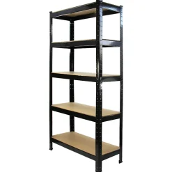 Monster Racking 6 Rayonnages T-Rax en Acier Sans Boulons Noirs 75cm x 30cm x 150cm
