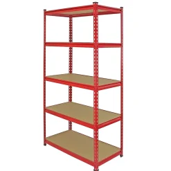 Monster Racking 3 Rayonnages Z-Rax en Acier Sans Boulons Rouges 90cm x 183cm x 45cm