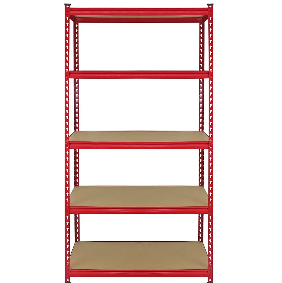 Monster Racking 3 Rayonnages Z-Rax en Acier Sans Boulons Rouges 90cm x 183cm x 45cm