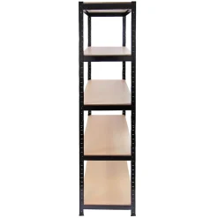 Monster Racking 5 Rayonnages T-Rax en Acier Sans Boulons Noirs 90cm x 45cm x 180cm